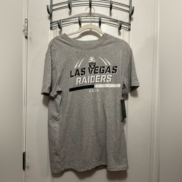 NFL Other - NFL Mens M Gray Las Vegas Raiders Football Double‎ Sided Graphic Tee NWT 2020